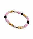 Bild in Galerie-Betrachter laden, Armkette mit Holzperlen, Rosenquarz & Lavasteinen