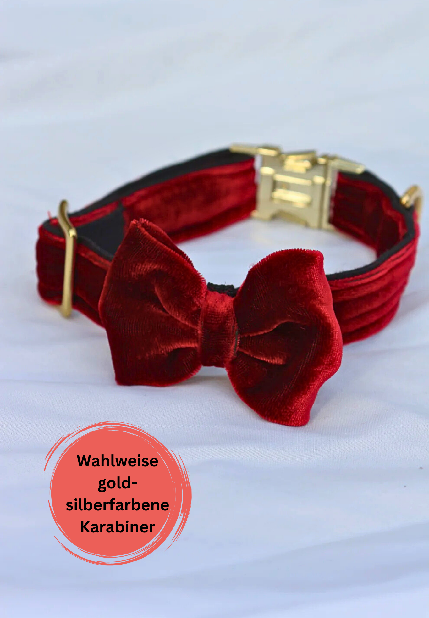 Halsband "Ruby" mit Schleife