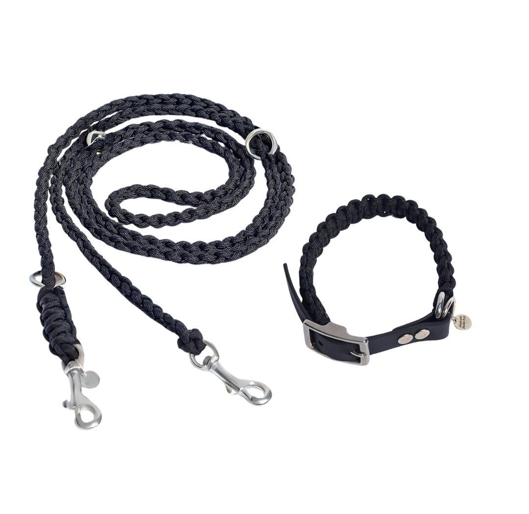 handgefertigtes Paracord Set mit Leine & Halsband  Hundewelt Double Pack
