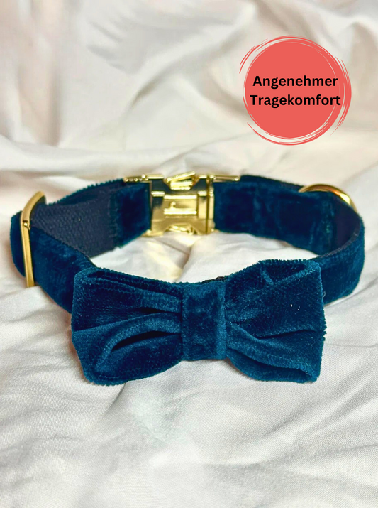 Halsband "Saphir" mit Schleife